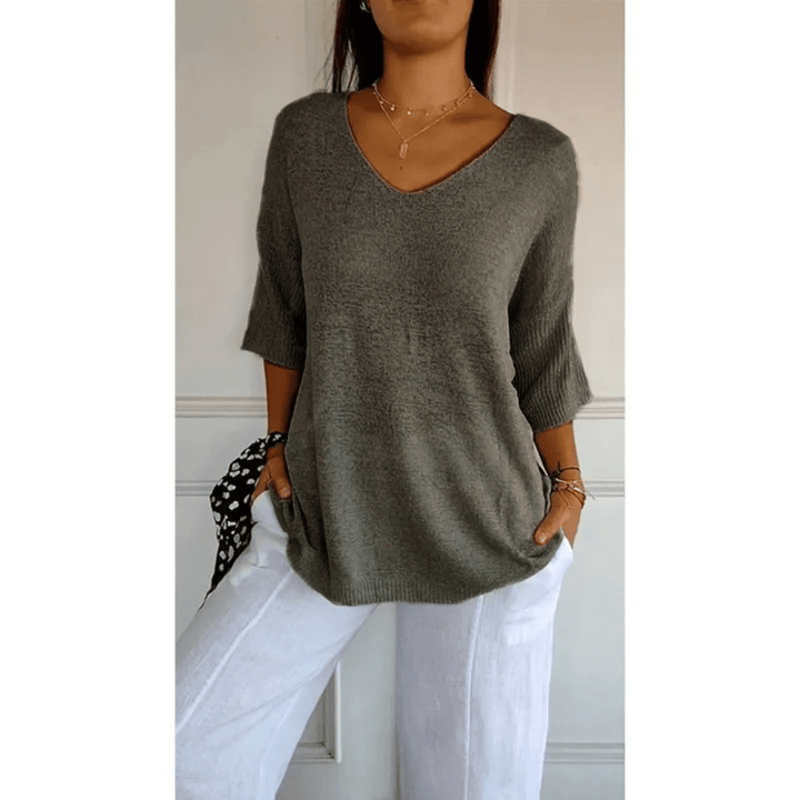 Celestia |  Elegant V-neck shirt