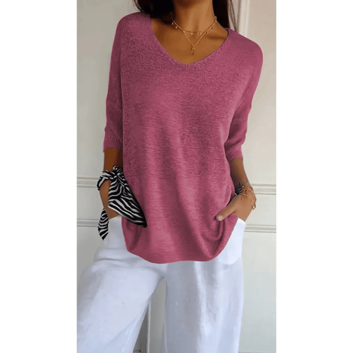 Celestia |  Elegant V-neck shirt