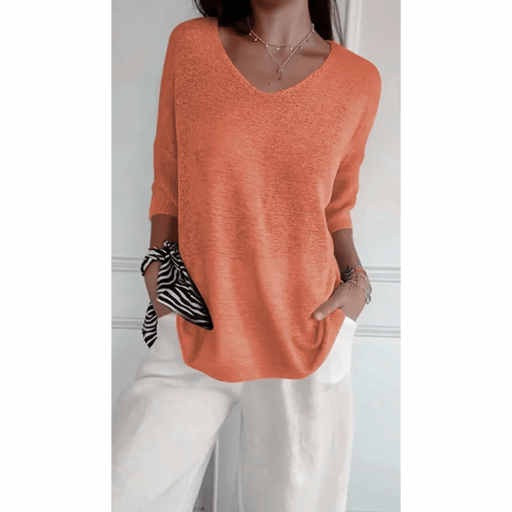 Celestia |  Elegant V-neck shirt