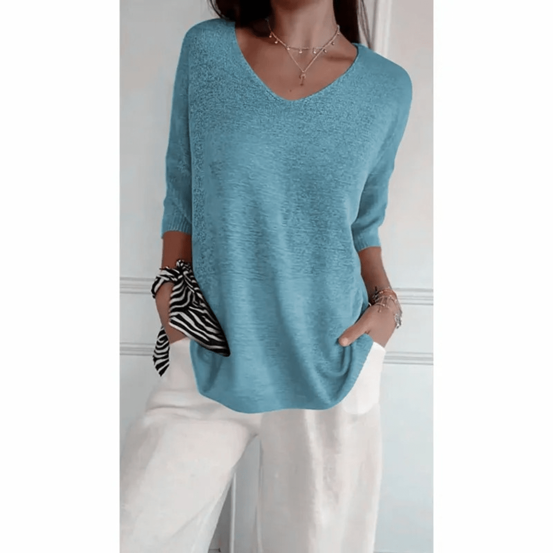 Celestia |  Elegant V-neck shirt