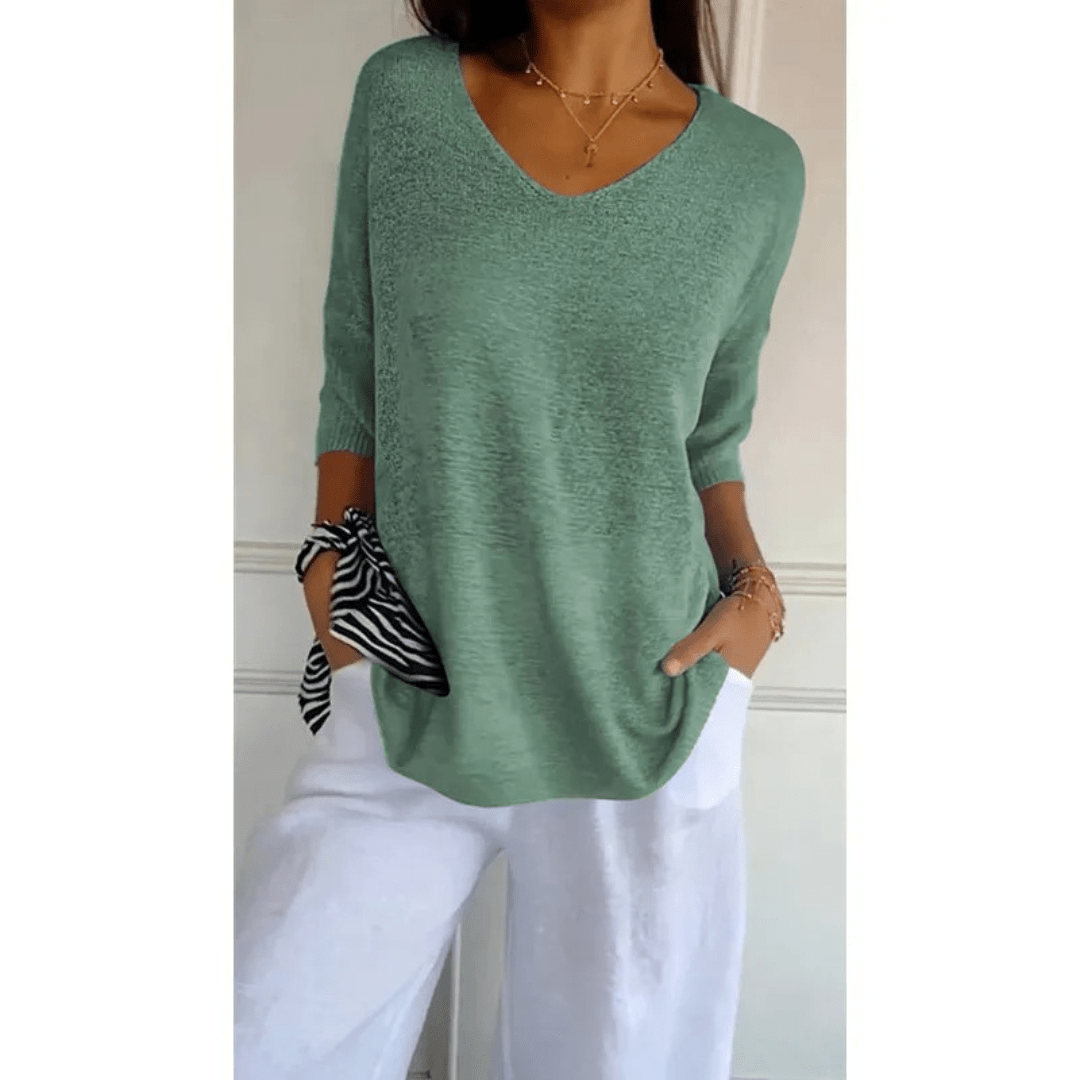 Celestia |  Elegant V-neck shirt