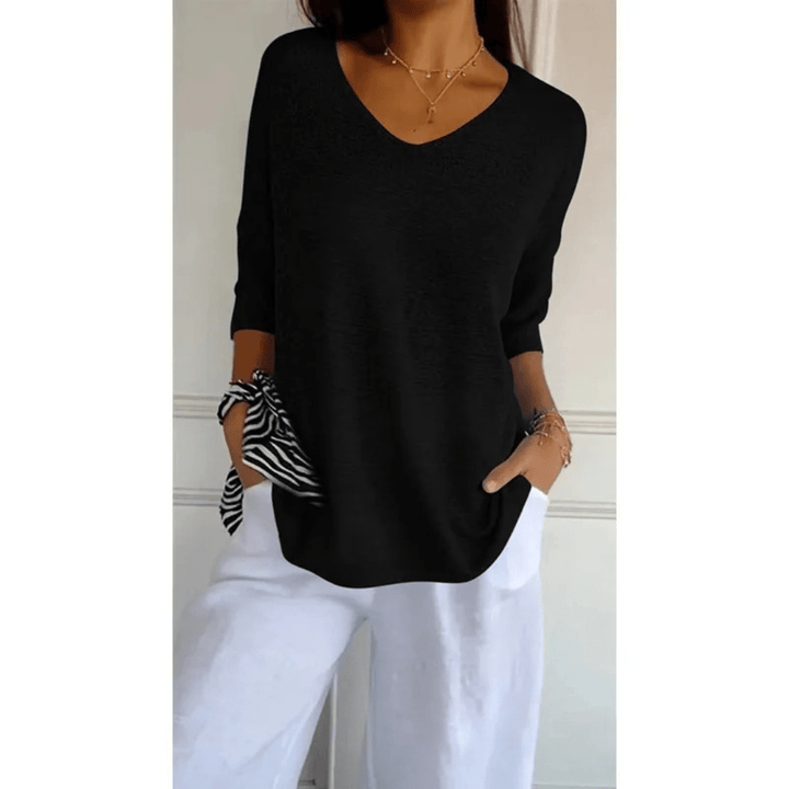 Celestia |  Elegant V-neck shirt
