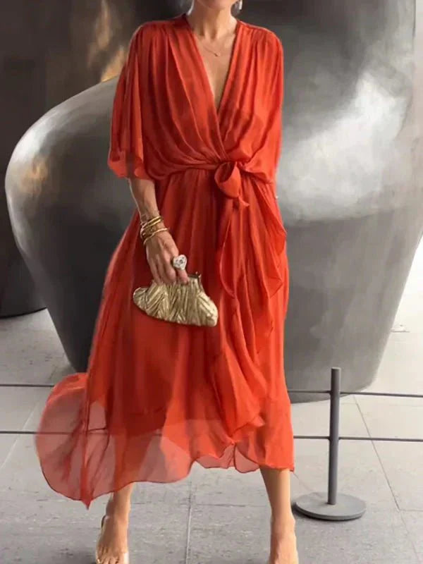 Lucia | Elegant Flowing Chiffon Dress