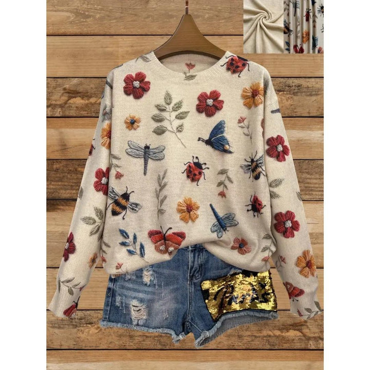 Emma | Floral Turtleneck Sweater