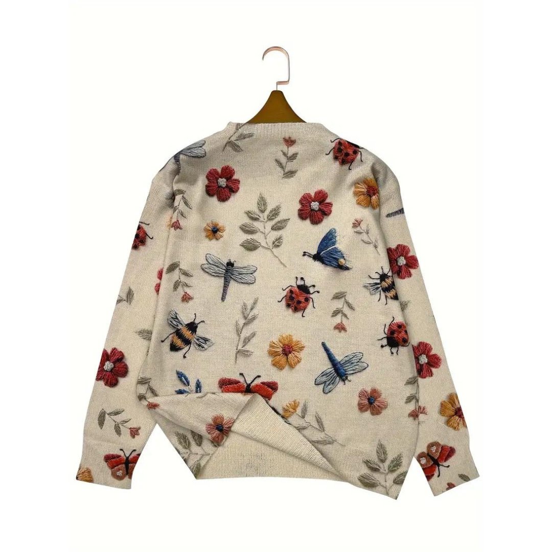 Emma | Floral Turtleneck Sweater