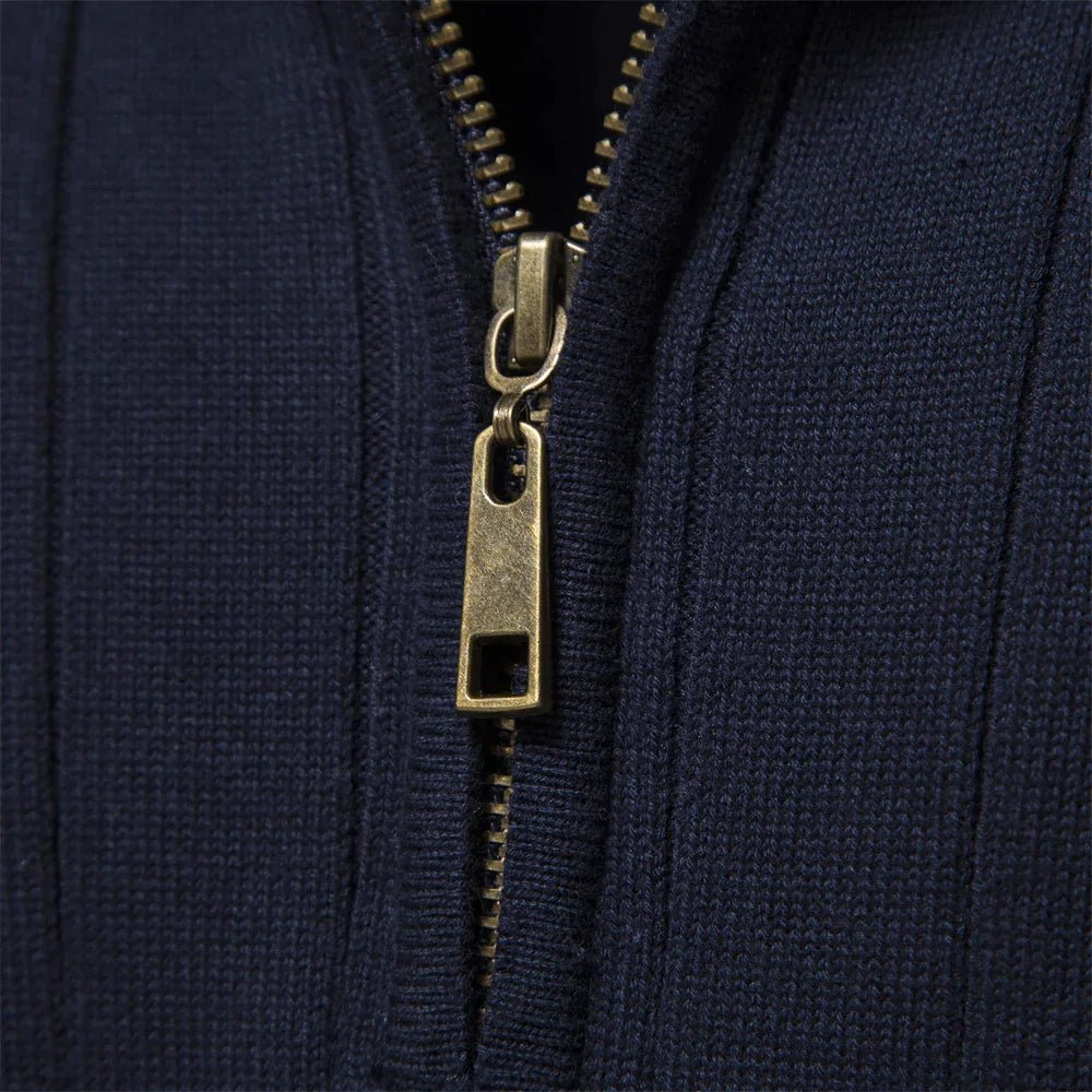 Ron | Ribbed Zip-Neck Men’s Sweater
