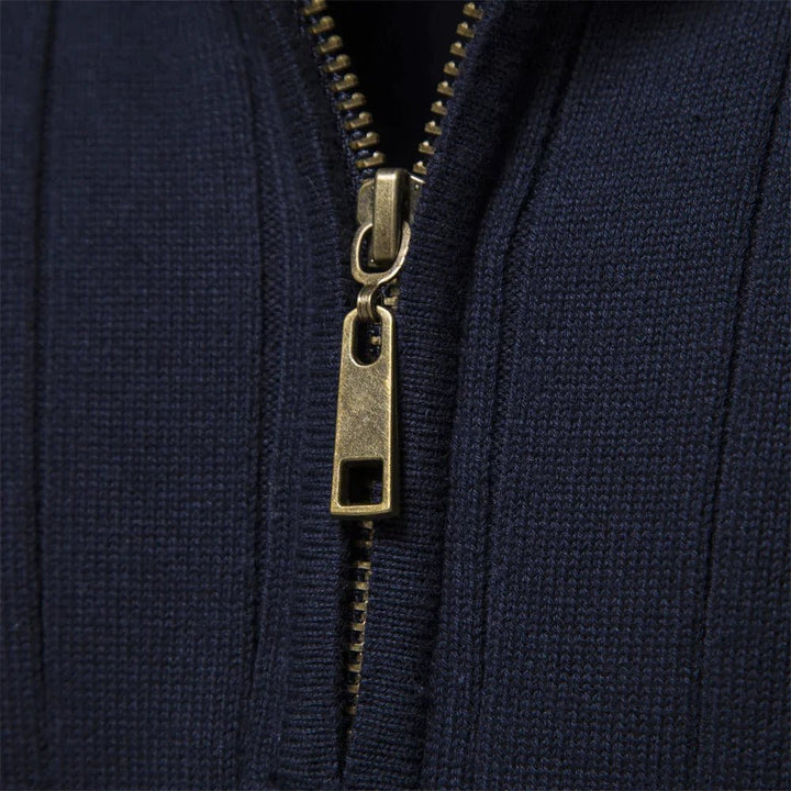 Ron | Ribbed Zip-Neck Men’s Sweater