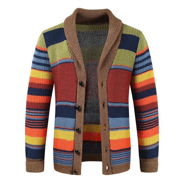 Joseph | Men's Colorblock Lapel Sweater