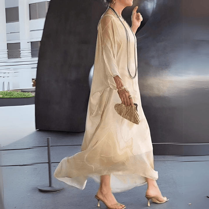 Rhona | Slimming Silk Chiffon Elegance Dress
