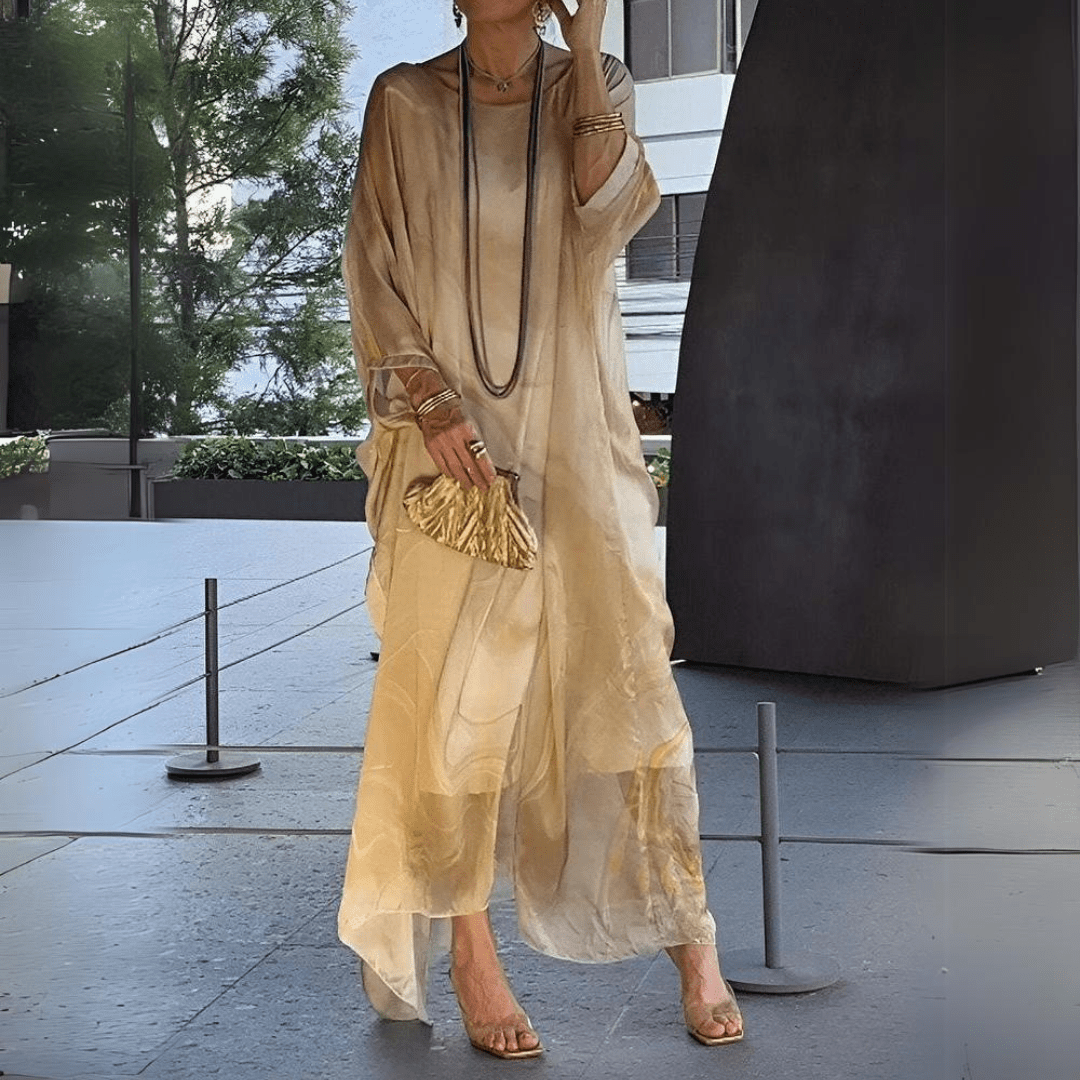 Rhona | Slimming Silk Chiffon Elegance Dress