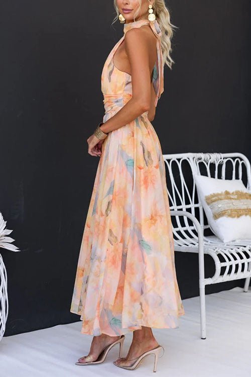 Gina | Open Back Maxi Dress