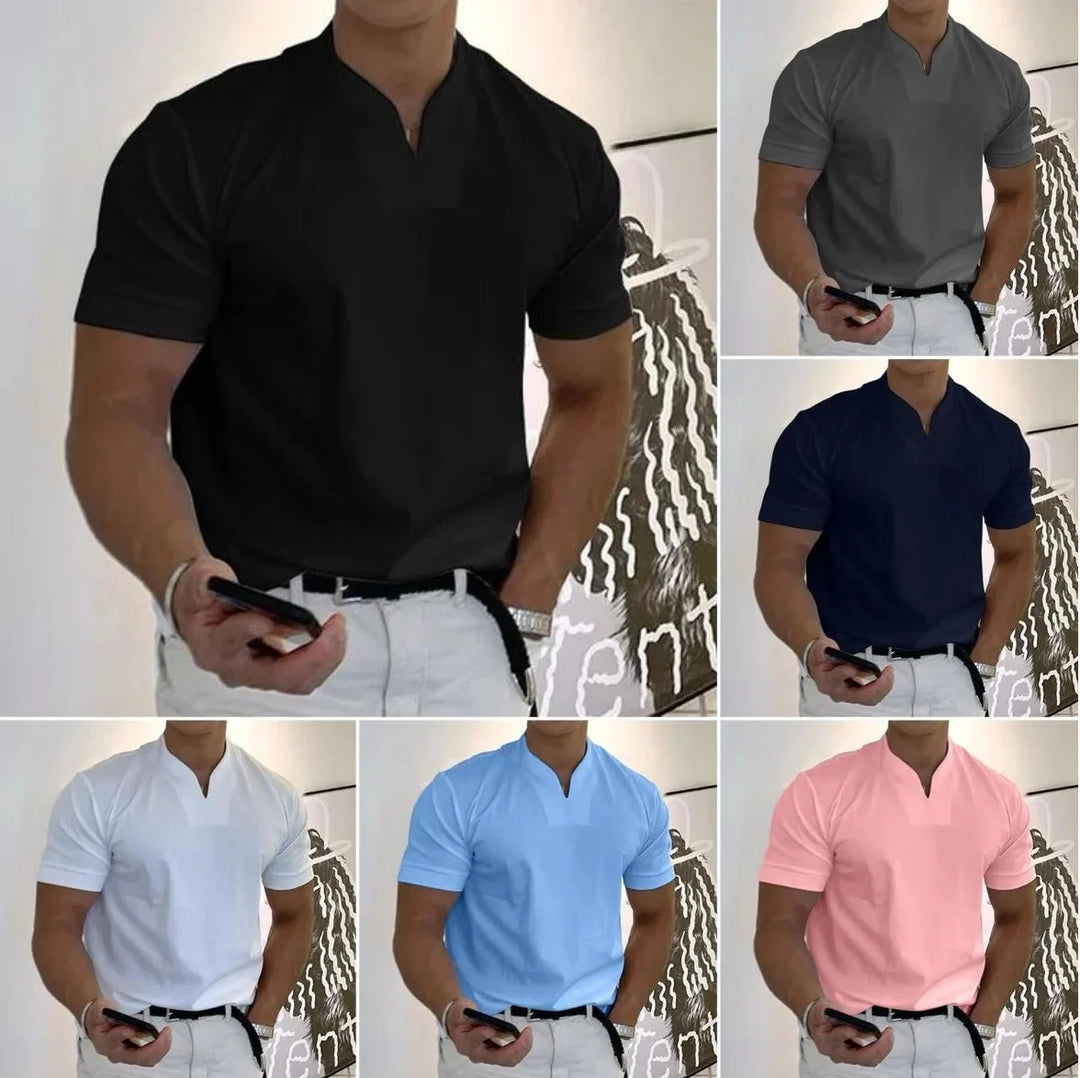 William | Gentlemans business Short Sleeve V-neck T Shirt