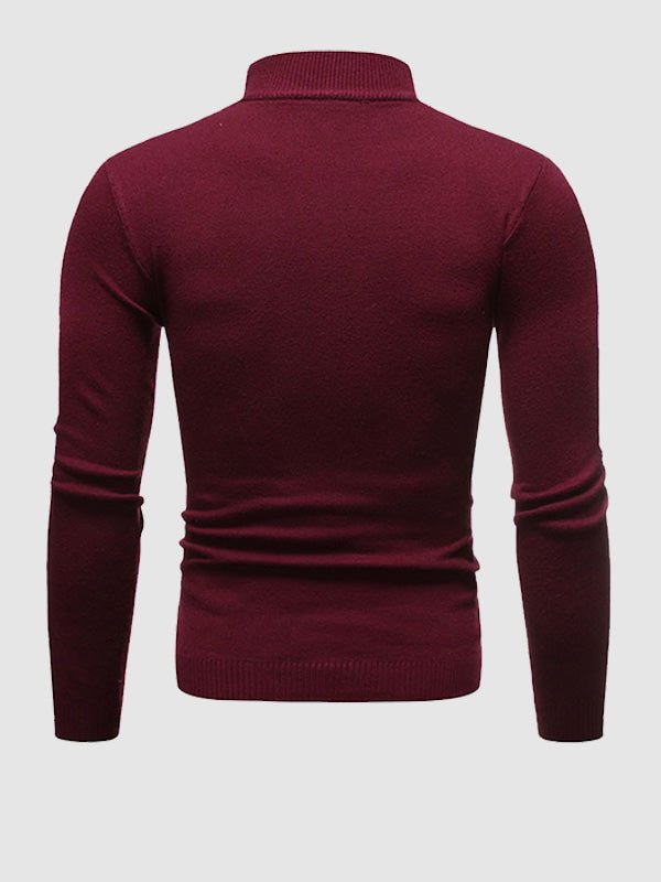 Vincent | Men's Basic Solid Turtleneck Sweater
