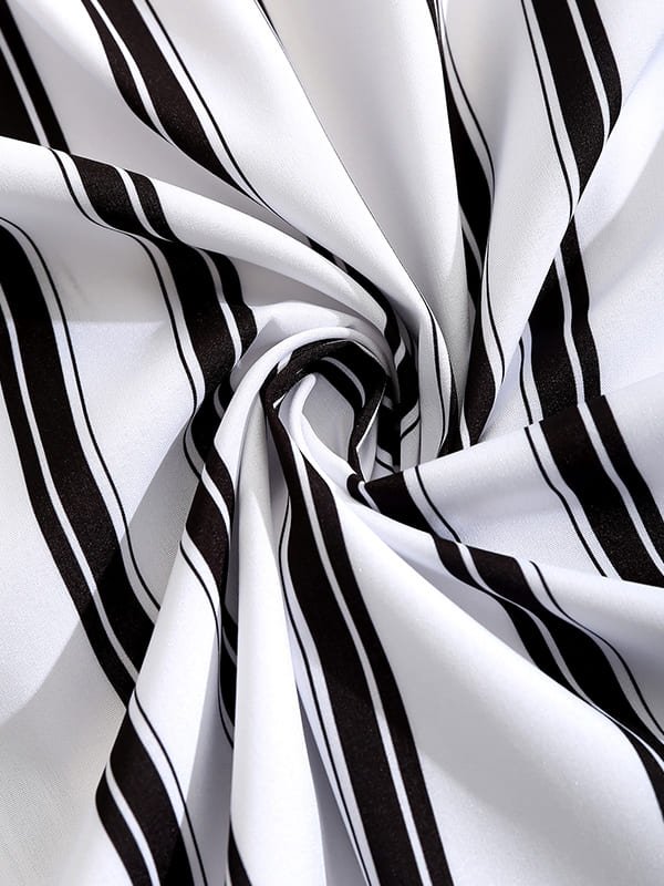 River | Men's Casual Printed Striped Street Style Short Sleeve Shirt