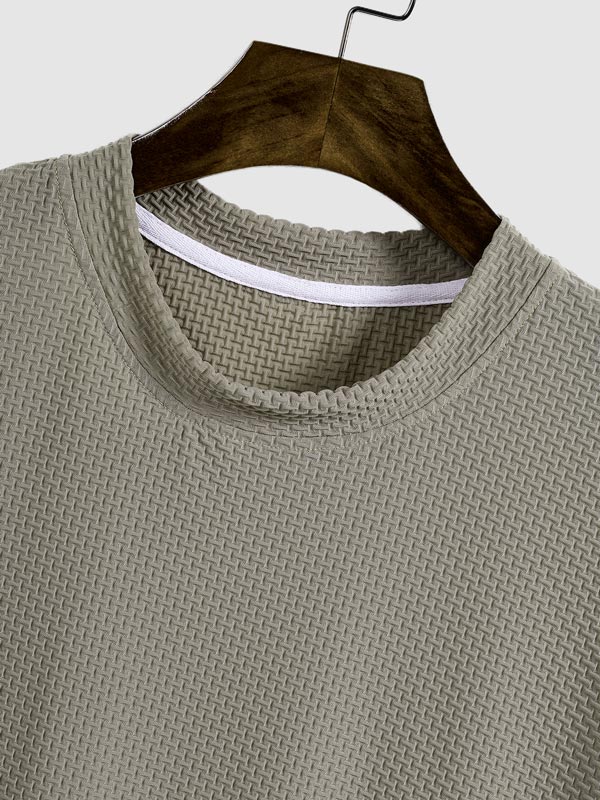 Joey | Men's comfortable textured T-shirt casual shorts set