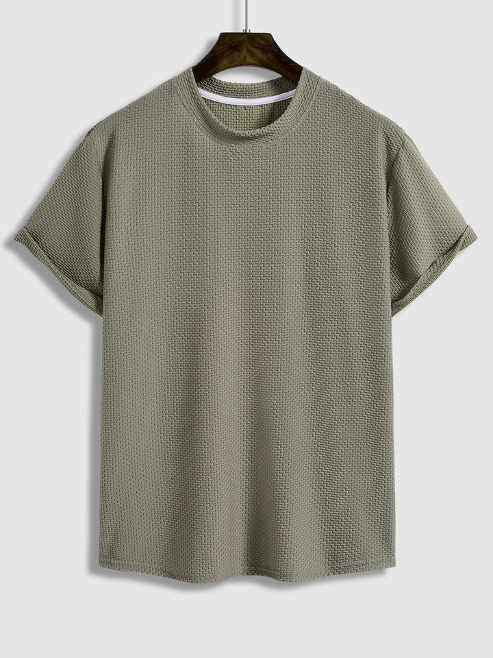 Joey | Men's comfortable textured T-shirt casual shorts set