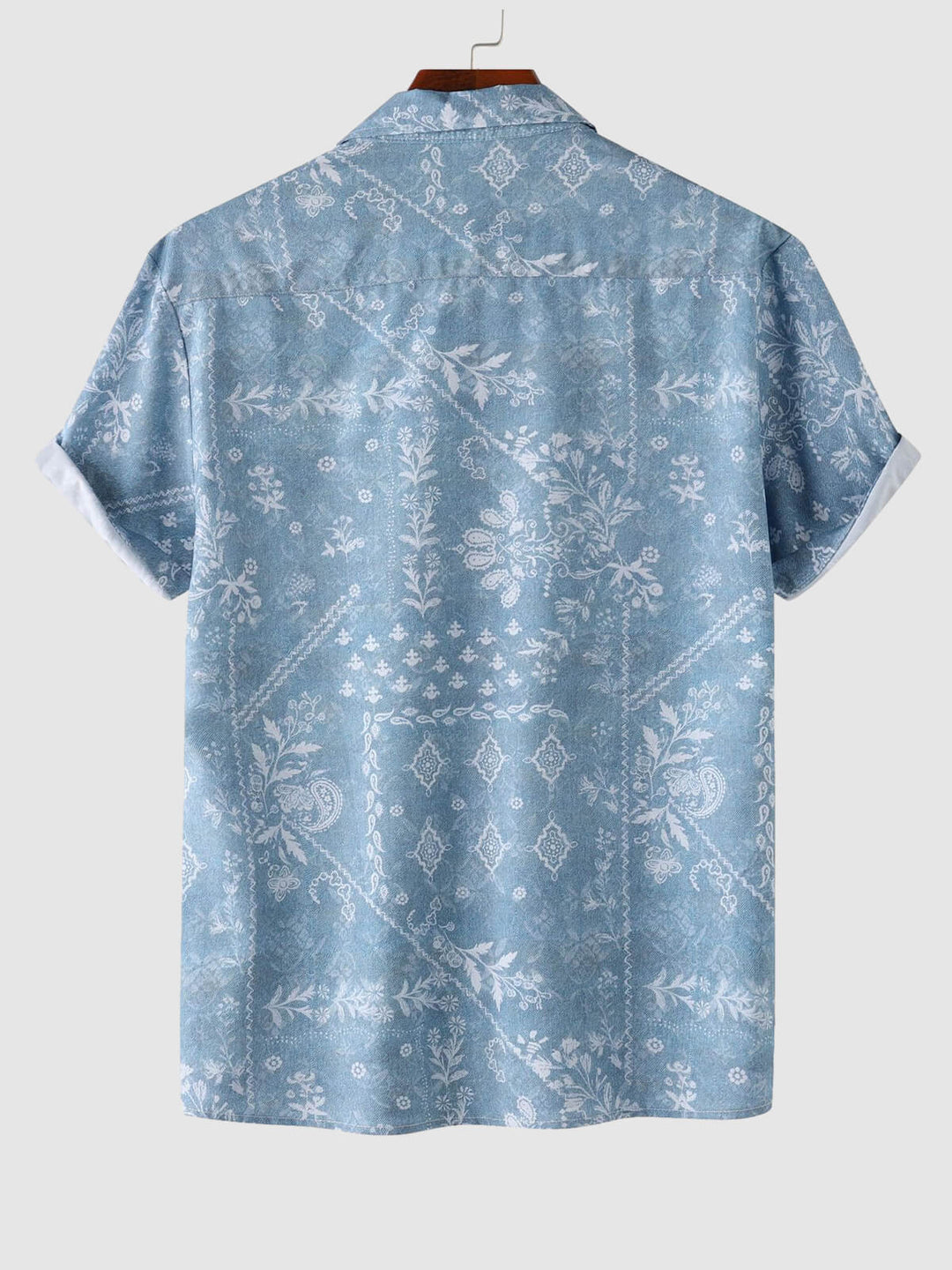 Noel | Men's Floral Print Casual Short Sleeve Shirt Quick-Drying Swimming Shorts Set
