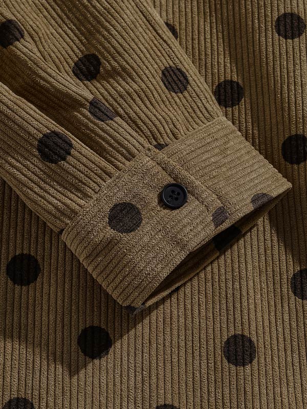 Grayson | Men's Polka Dot Corduroy Button-Down Casual Long Sleeve Shirt
