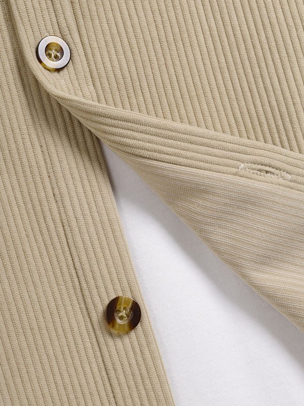Cody | Men's Retro Corduroy Casual Short Sleeve Shirt Shorts Set