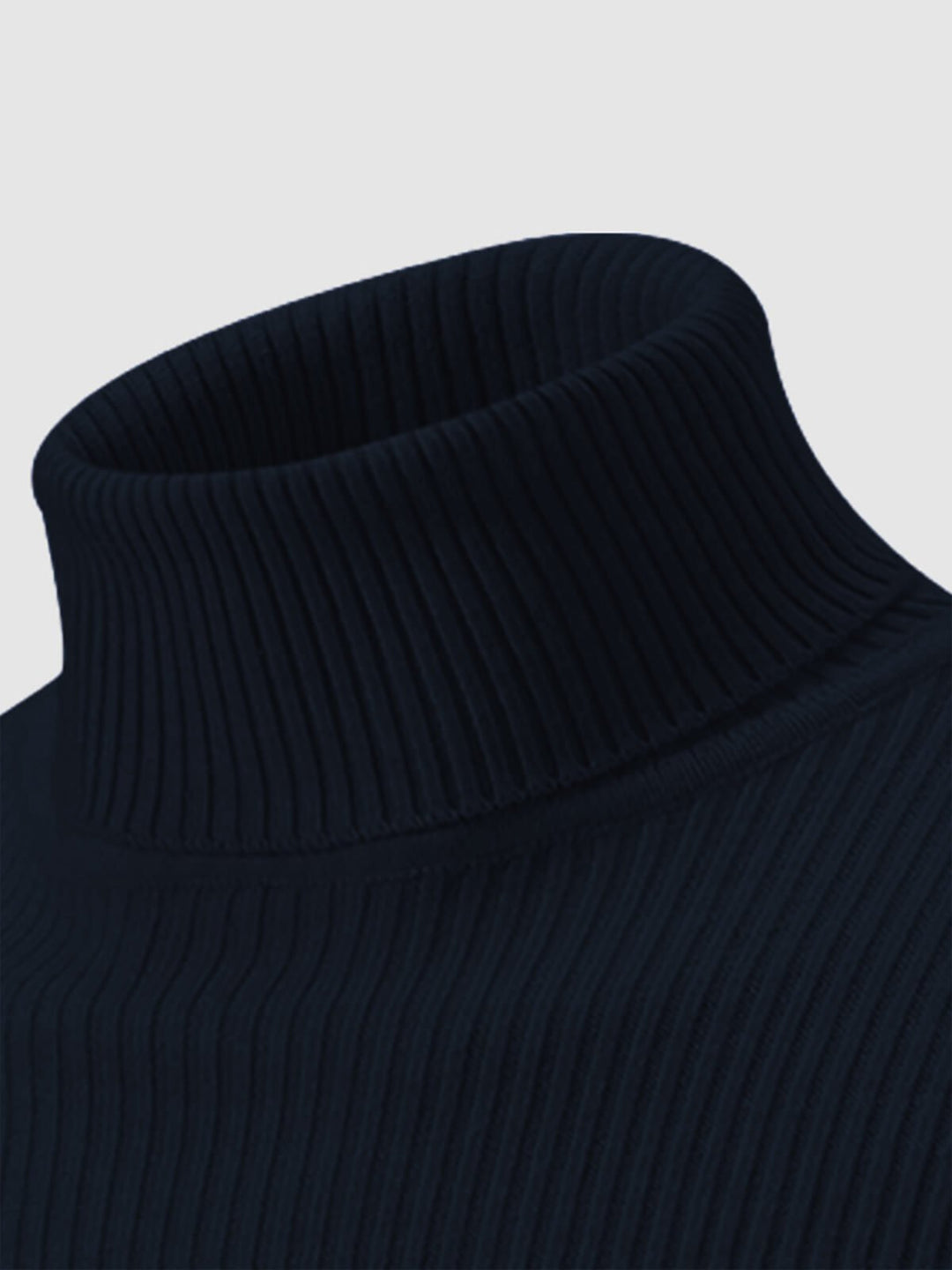 Camden | Men's Solid Color Striped Textured Turtleneck Sweater