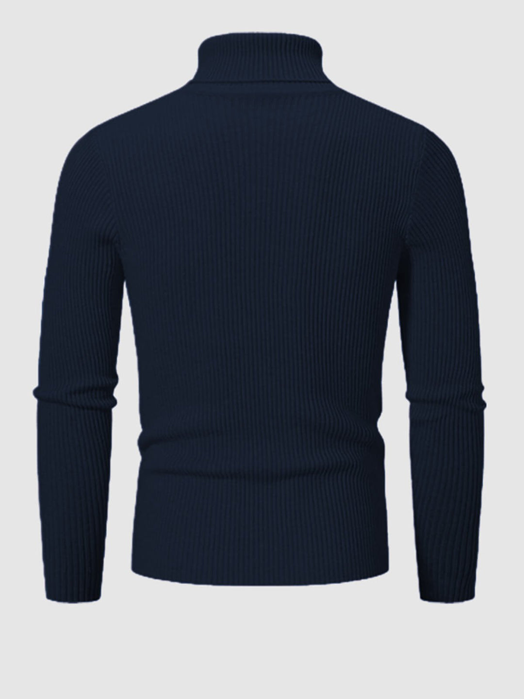 Camden | Men's Solid Color Striped Textured Turtleneck Sweater