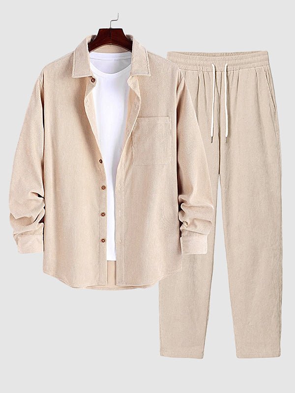 Chase | Men's Textured Corduroy Shirt + Pants Set