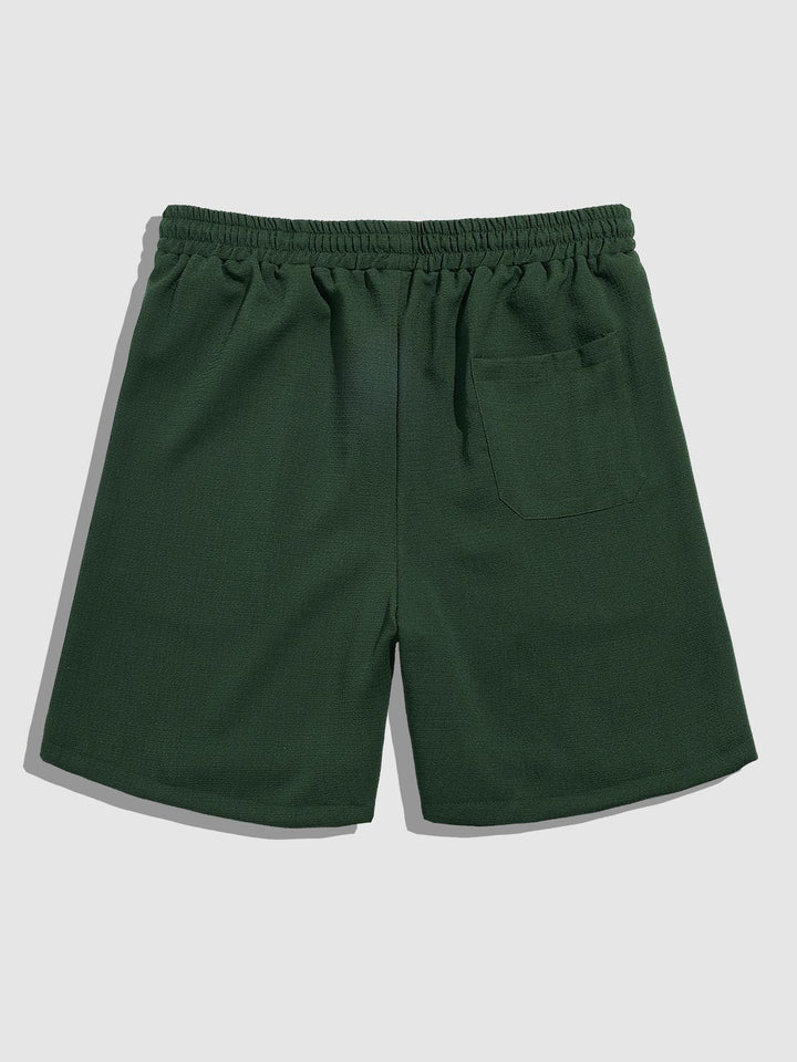 Toby | Men's textured Cuban collar shirt casual shorts set
