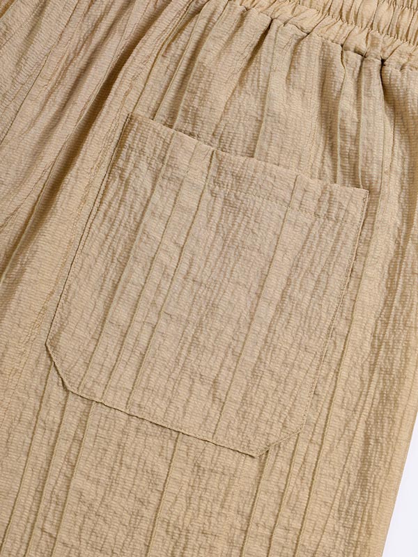 Kane | Men's Textured Cuban Collar Shirt Casual Shorts Set