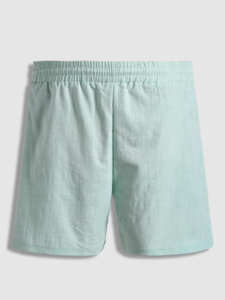 Blake | Men's textured short-sleeved shirt casual shorts solid color set