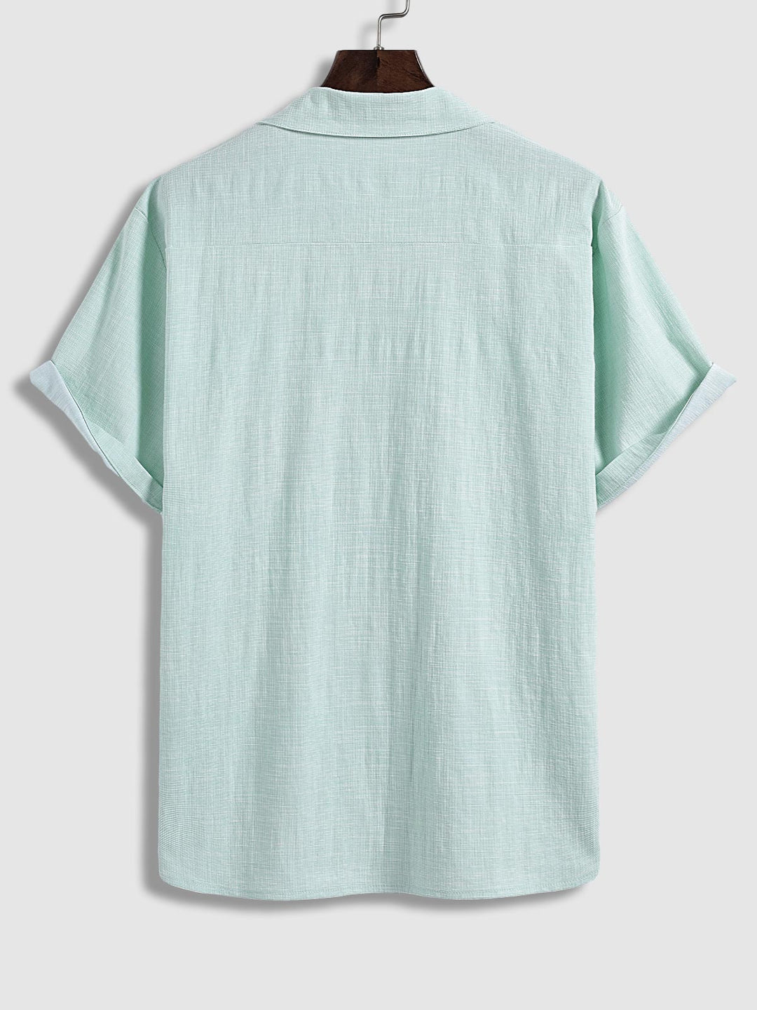 Blake | Men's textured short-sleeved shirt casual shorts solid color set