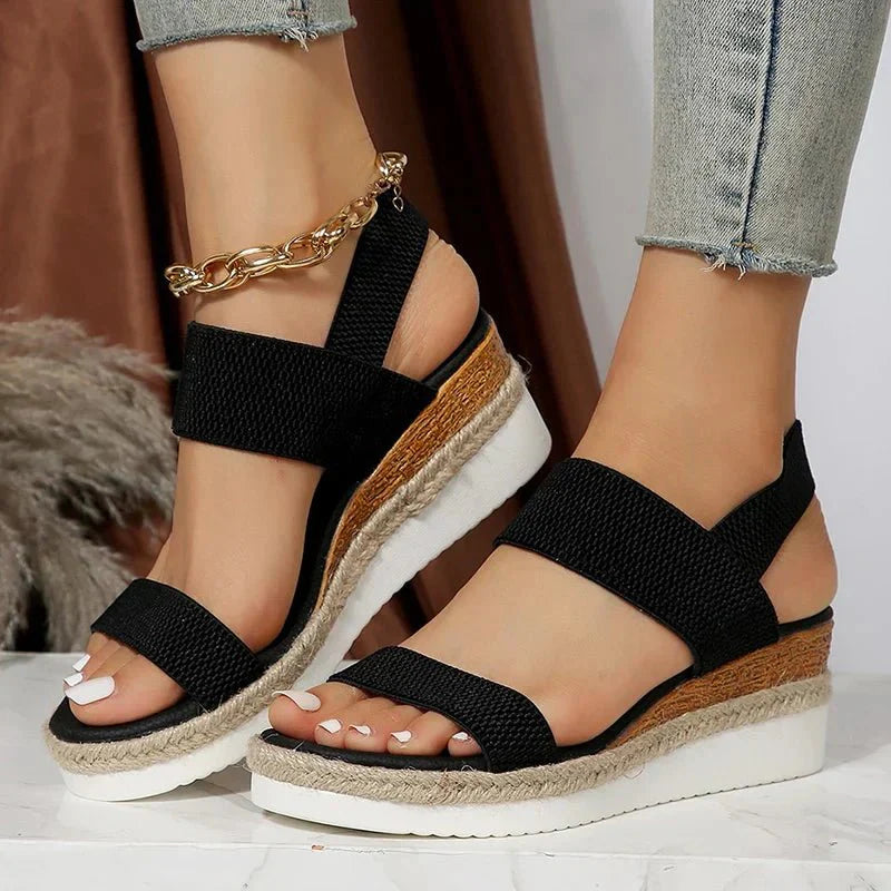 Gracianne | Stretch Strap Platform Sandals