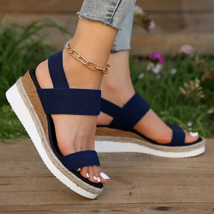 Gracianne | Stretch Strap Platform Sandals