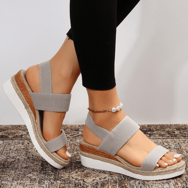 Chelsea | Stretch Strap Platform Sandals