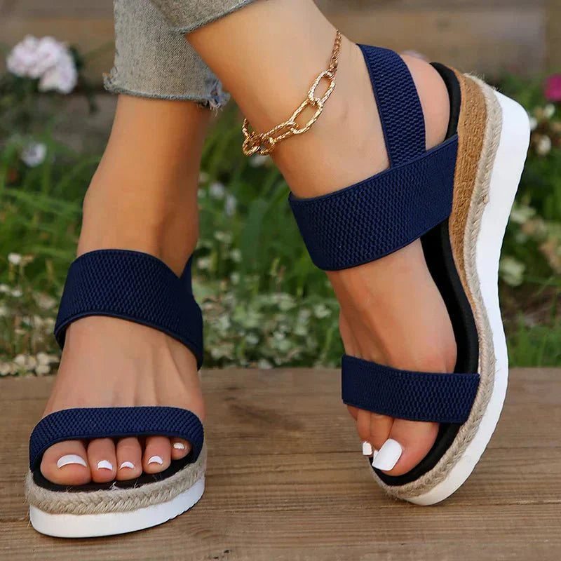 Gracianne | Stretch Strap Platform Sandals