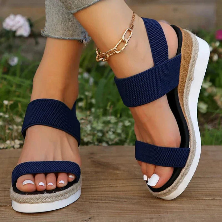 Gracianne | Stretch Strap Platform Sandals