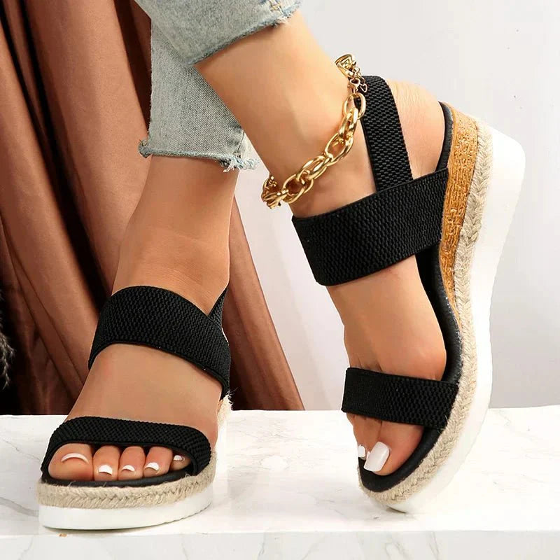 Gracianne | Stretch Strap Platform Sandals