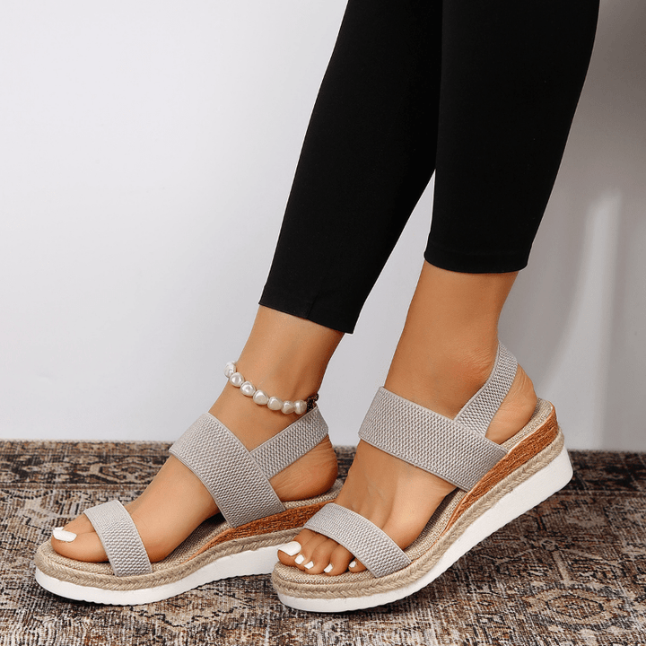 Chelsea | Stretch Strap Platform Sandals