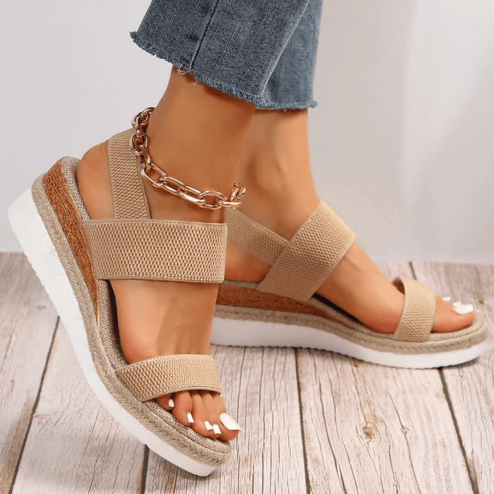 Chelsea | Stretch Strap Platform Sandals