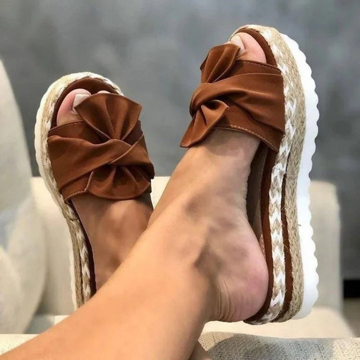 Kiara | Stylish Platform Bow Sandals