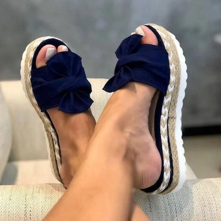 Kiara | Stylish Platform Bow Sandals