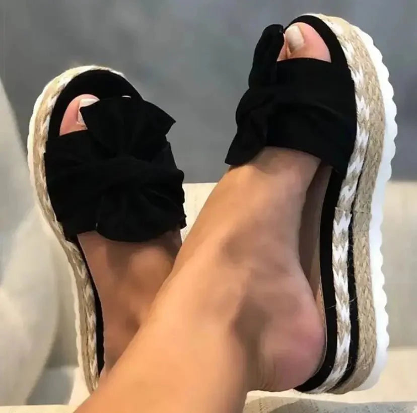 Kiara | Stylish Platform Bow Sandals