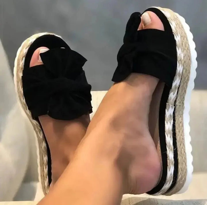 Kiara | Stylish Platform Bow Sandals