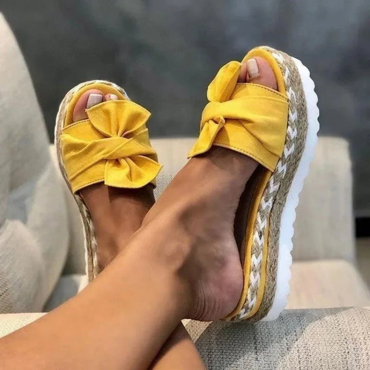 Kiara | Stylish Platform Bow Sandals