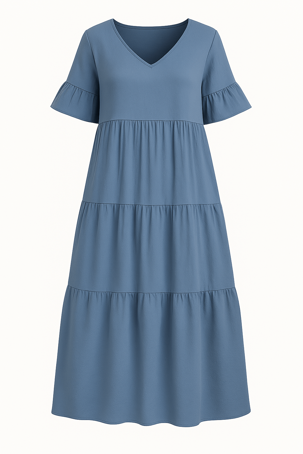 Camille | Elegant V-Neck Tummy Covering Dress