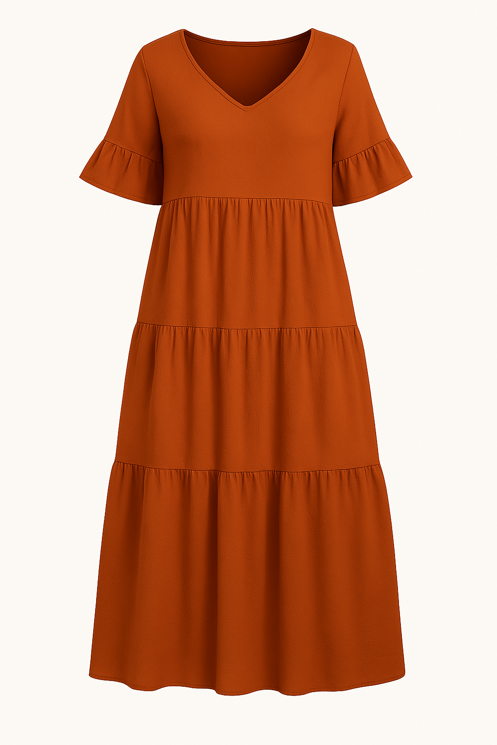 Camille | Elegant V-Neck Tummy Covering Dress