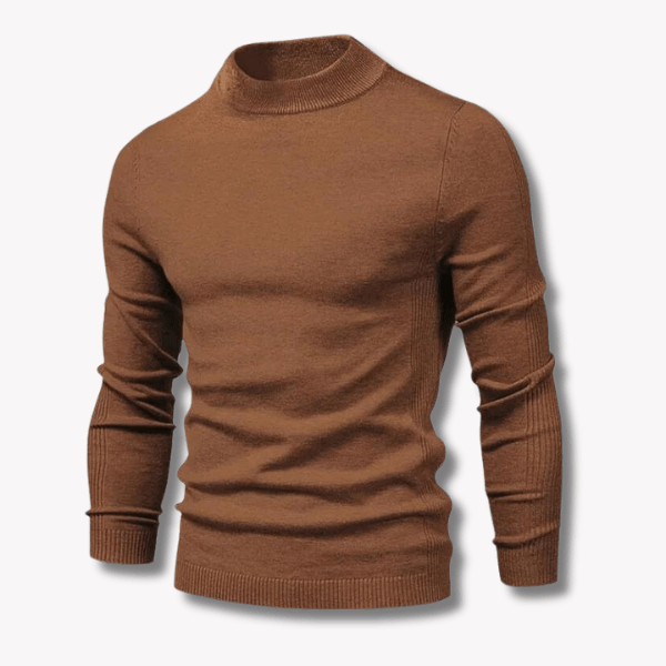 Jordan | Fitted Ribbed  Mock-Neck Sweater