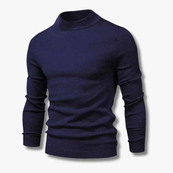 Jordan | Fitted Ribbed  Mock-Neck Sweater