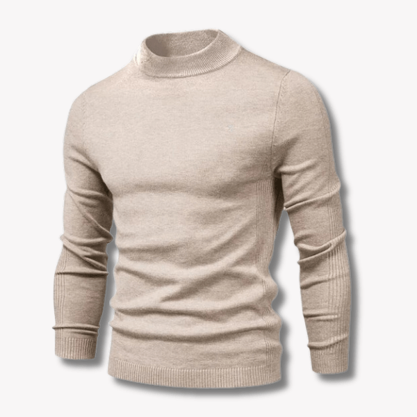 Jordan | Fitted Ribbed  Mock-Neck Sweater
