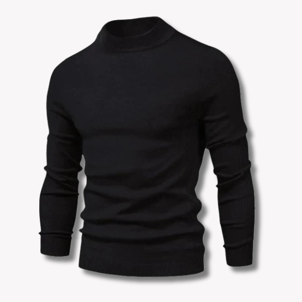 Jordan | Fitted Ribbed  Mock-Neck Sweater