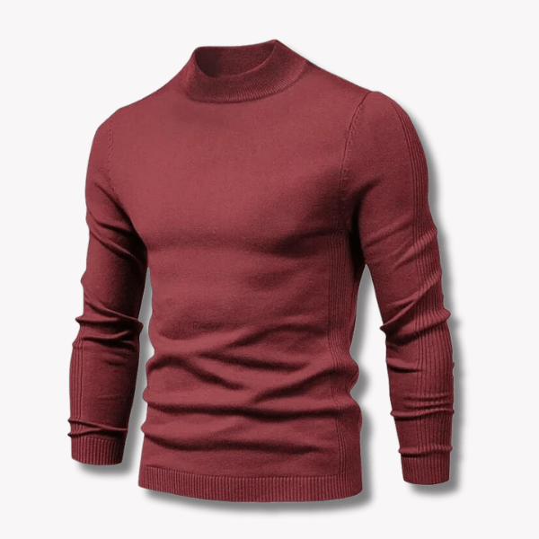 Jordan | Fitted Ribbed  Mock-Neck Sweater
